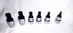 Apex Tool 6pc Hex Bit Set 3/8” Drive SAE Allen Wrench Silver Chrome USA Made - Picture 1 of 3