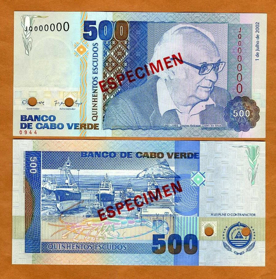 SPECIMEN Cape Verde, 500 Escudos, 2002, P-64s2, UNC - Image 1 of 1
