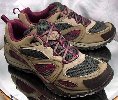 MERRELL AZURA TÊNIS MARROM CAMINHADA TRILHA CAMINHADA SAPATOS AMARRADOS EUA FEMININO TAMANHO 8.5 - Imagem 1 de 4
