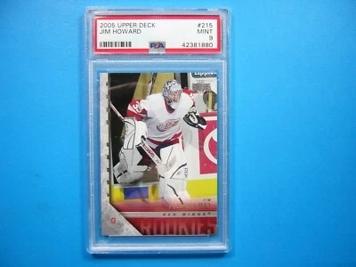 2005/06 ВЕРХНЯЯ КОЛОДА YOUNG GUNS НХЛ ХОККЕЙНАЯ КАРТОЧКА #215 ДЖИММИ ГОВАРД ДЕБЮТАНТ PSA 9 - Изображение 1 из 2