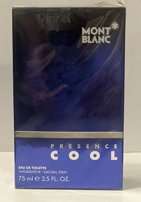 PRESENCE COOL de MONTBLANC 2,5 FL oz / 75 ml eau de toilette spray caja sellada  Foto 1 de 3