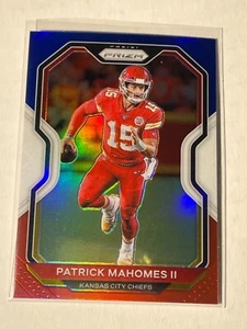 Tarjeta Prizm 2020 de fútbol americano Patrick Mahomes roja blanca y azul Prizm - Imagen 1 de 1