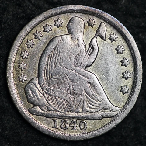 1840-O NO DRAPERY Seated Liberty Silver Half Dime CHOICE VF+ FREE P/H E152 WNHE Cover