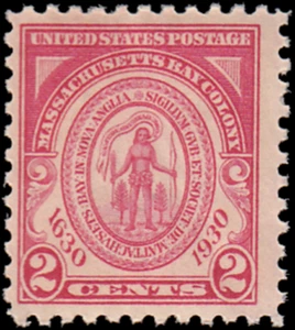 US Briefmarke #682 - 1930 2¢ Siegel der Massachusetts Bay Kolonie, EzGrade™ gut postfrisch OG - Bild 1 von 3