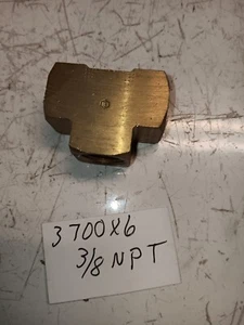 3700x6 Female Tee | 3/8" Female NPTF x 3/8" Female NPTF x 3/8" Female NPTF | - Picture 1 of 1