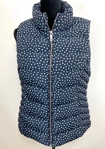 Tommy Hilfiger Navy Polka Dot Puffer Vest Size Large - Picture 1 of 6