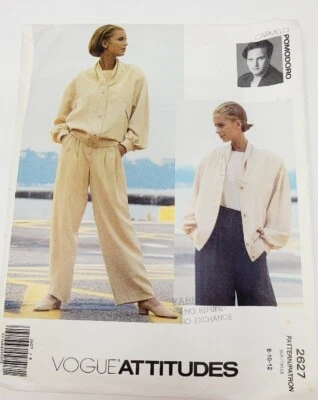 Vogue 2627 Misses Jacket & Pants Sewing Pattern sz 8 10 12 Carmelo Pomodoro - Image 1 of 4