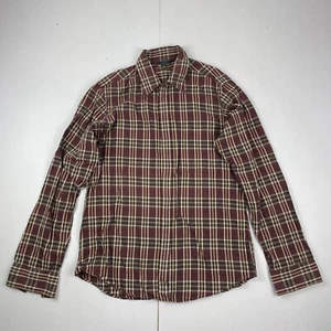 KENZO Clothing Shirt Large Burgundy Mens Long Sleeve Button Cotton Regular - Picture 1 of 17