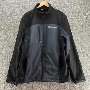 Greenlane Stormtech Softshell Jacket Black Gray Mens Sz XL Fleece Lined Full Zip - Picture 1 of 16