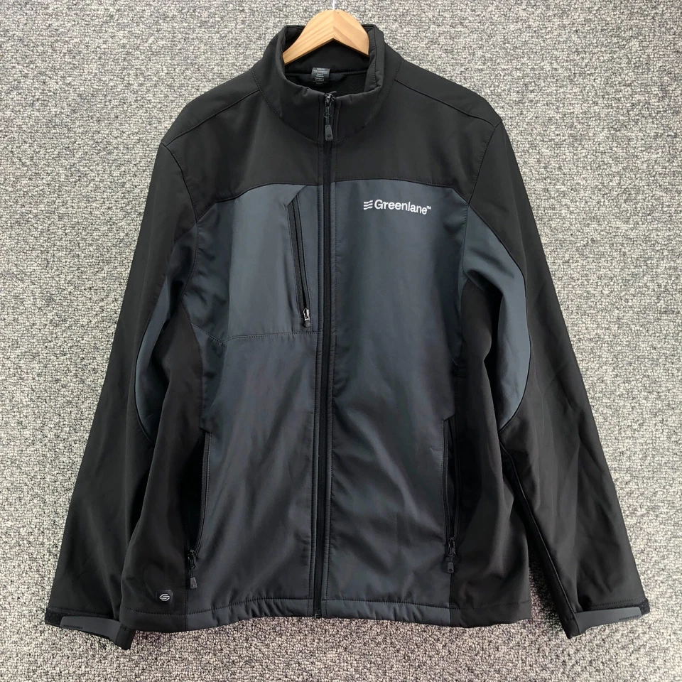 Jaqueta Greenlane Stormtech Softshell Preta Cinza Masculina Tamanho XL Lã Forrada Zíper Completo - Imagem 1 de 4