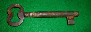 Llave esqueleto de hierro forjado grande antigua del siglo XIX PORTUGAL - Imagen 1 de 2
