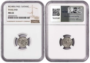 i-650673 Thailand 1 Satang BE2485 (1942). NGC MS 65 - Picture 1 of 1