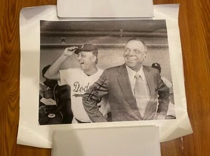 Tommy Lasorda Signed Autographed 16x20 Canvas Print W/ Sinatra PSA Auto Dodgers - Picture 1 of 3