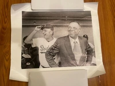 Tommy Lasorda Signed Autographed 16x20 Canvas Print W/ Sinatra PSA Auto Dodgers - Image 1 of 3