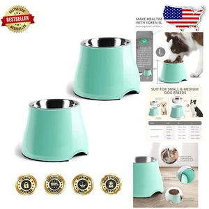 High Capacity Elevated Dog Bowls for Medium/Small Breeds - 860ML, Durable Design - Picture 1 of 8