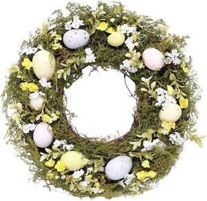 Decorative Faux Easter Wreath - Artificial Display- By TRIXES