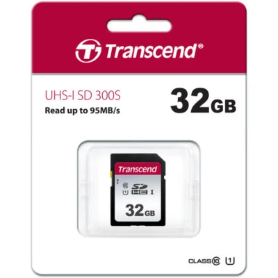 Transcend 32GB SD SDHC Memory Card for Canon T7 T7I T6 T6i T6s T5 T5i SL1 - Image 1 of 2