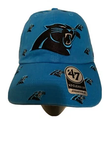 Carolina Panthers 47 Marca Limpieza Todo Logo Gorra NFL Ajustable Papá Sombrero Nuevo - Imagen 1 de 8