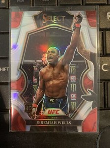 JEREMIAH WELLS 2023 SELECT UFC SILVER PRIZM SP #134 FREE SHIP ROOKIE RC