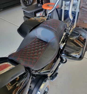 2011-2021 Harley Davidson Street/Road Glide Replacement Seat Cover Black Stitch - Image 1 of 4