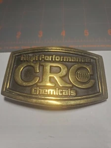 Hebilla de cinturón de latón sólido vintage CRC productos químicos de alto rendimiento dinabuckle - Imagen 1 de 2