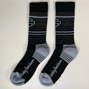 Harley Davidson Merino Wool Riding Socks Women’s Medium 1 Pair NEW! Lilac Black - Picture 1 of 5
