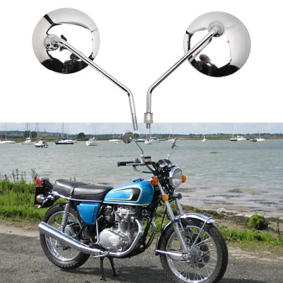 For Honda CB 200 250 350 400 500 550 650 Yamaha Rear View Mirrors Motorcycle US Foto 1 de 4