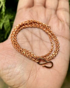 16 inch Pure Copper Rope Chain Necklace, Healing Copper Jewelry, Spiritual - Picture 1 of 5