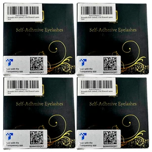 4 Pack! Reusable Self Adhesive Eyelashes No Eyeliner or Glue Needed Easy Apply! - Picture 1 of 7