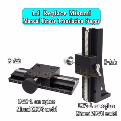 X/Z/XZ Axis Manual Dovetail Groove Slide Table Linear Stage Platform Long Stroke - Image 1 of 4