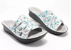 Alegria Leather Adjustable Slide Julee Earth Goddess Sandal Sz 41 US 10.5 - 11 M - Picture 1 of 7