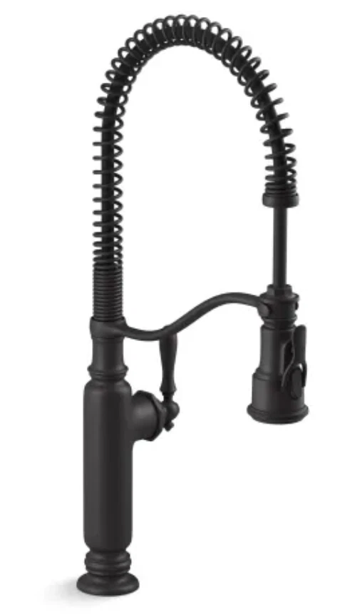 Grifo de cocina Kohler Tournant K-77515-BL PreEnjuague Extraíble PRO Spray Negro Mate Foto 1 de 1