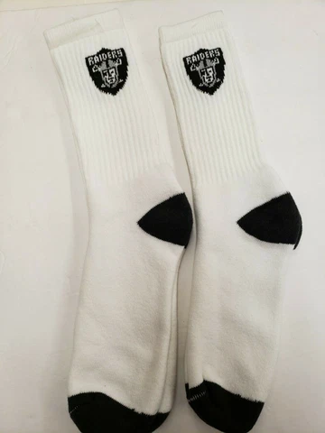 NFL Oakland Raiders Men's Socks Size 9-11 (2 Pairs) Colored Toe & Heel Cover
