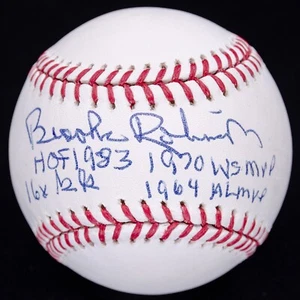 Brooks Robinson Heavily Inscribed Signed Official Major League Baseball JSA COA - Picture 1 of 5