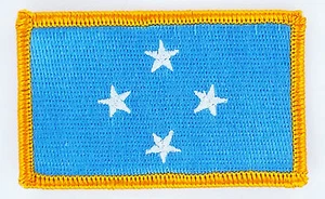 MICRONESIA FLAG PATCH PATCHES BADGE IRON ON NEW EMBROIDERED - Picture 1 of 1