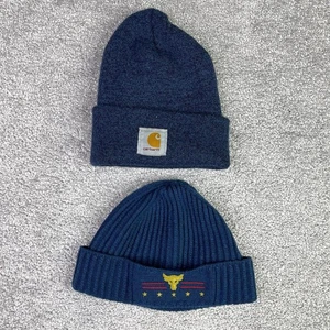 Carhartt Under Armour Knit Beanies Caps One Size Set of 2 - Picture 1 of 5