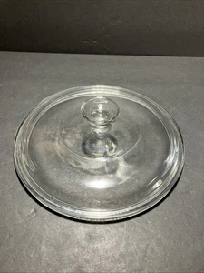 Vintage PYREX Round Clear Glass Lid G1C Corning Ware Lid With Knob - Picture 1 of 4