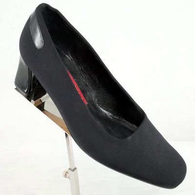 Zapatos Vaneli para mujer 7 M negros zapatos de salón tacones de tela sin cordones forro de suela de cuero Foto 1 de 4