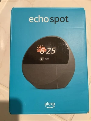 Amazon Echo Spot Smart Alarm Clock Speaker with Alexa - Black, New Sealed - Image 1 of 4