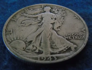 1943-S 1943S WALKING LIBERTY 90% SILBER HALF DOLLAR 50C Cent Fifty 1/2 - Bild 1 von 6