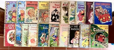 Little Golden Books Lot 20 Disney Classic Mostly Vintage Random Mix Variety LGB - Image 1 of 4