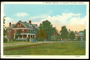 OFFICER'S QUARTERS - FT. BENJAMIN, HARRISON, IN POSTCARD - Picture 1 of 1
