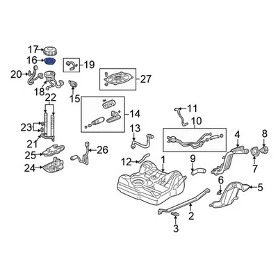 For Honda Civic 2005 Honda 17046S5AA00 Fuel Pump Nut Foto 1 de 2