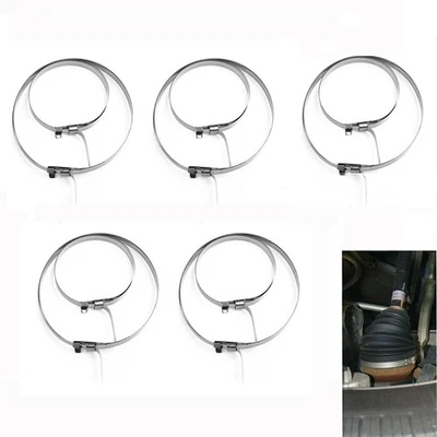 Stainless Steel Axle Joint Boot Clips 10 PCS Crimp Clamp Kit for Auto Repair - Image 1 of 4