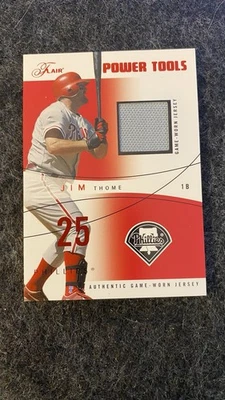 Tarjeta deportiva Flair Power Tools 2004 roja GU Thome 100/175 Philadelphia Phillies Foto 1 de 2