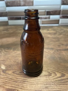 Vintage Amber Glass Kahlua Bottle Embossed Rare - Picture 1 of 7