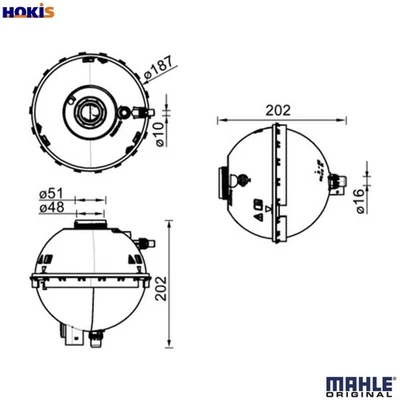 EXPANSION TANK COOLANT CRT 211 000S FOR BMW 3/F0/F80/F1/4/F2/F82/Gran/F6 1.5L - Image 1 of 4