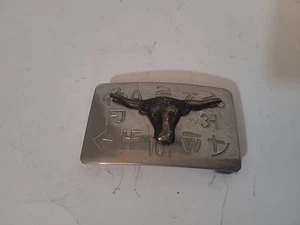 Vintage Chambers Western Buckle Longhorn Lenk- und Brandingeisen USA 3,25"×2" - Bild 1 von 2