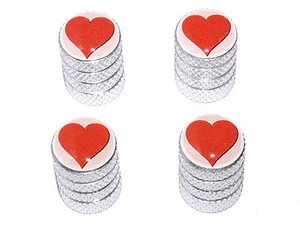 Heart Love - Tire Rim Valve Stem Caps - Aluminum - Picture 1 of 1