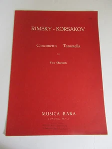 Rimsky Korsakov Canzonetta Tarantella for 2 Clarinets Sheet Music - Picture 1 of 4